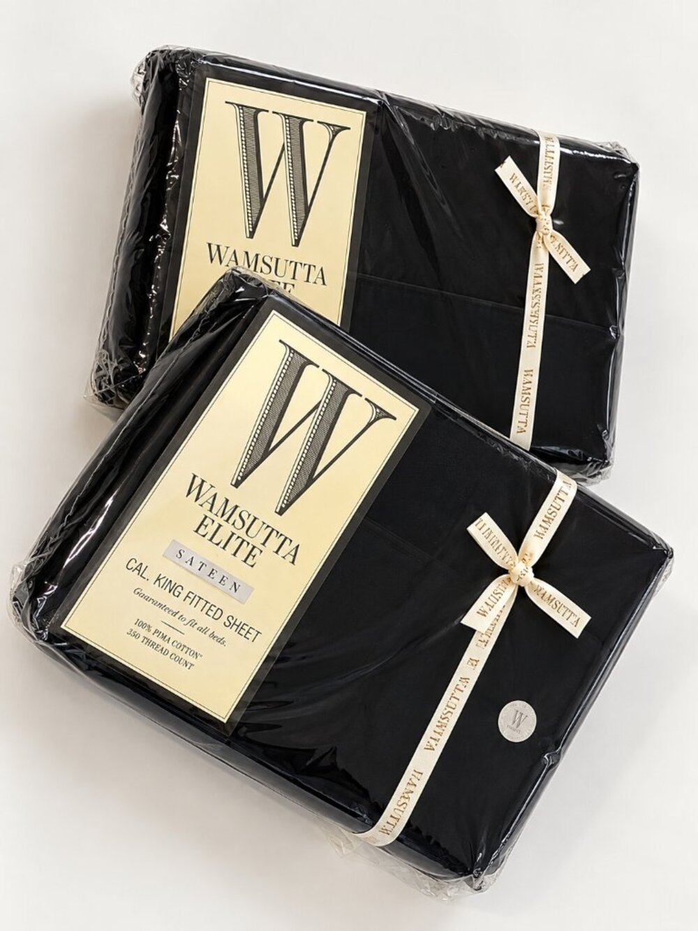 Wamsutta Elite Sateen California King Fitted Sheet – 100% Pima Cotton, 350 Threa